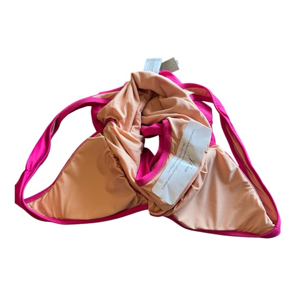 NWT J.Crew Ruched V-Neck One Piece Pink Bathing Suit - Picture 5 of 7